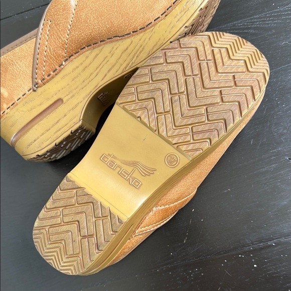 Dansko Brown Leather Slip-On Clogs - Picture 8 of 9